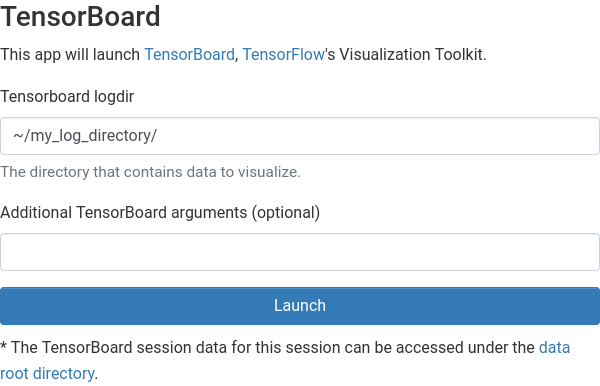 TensorBoard Form