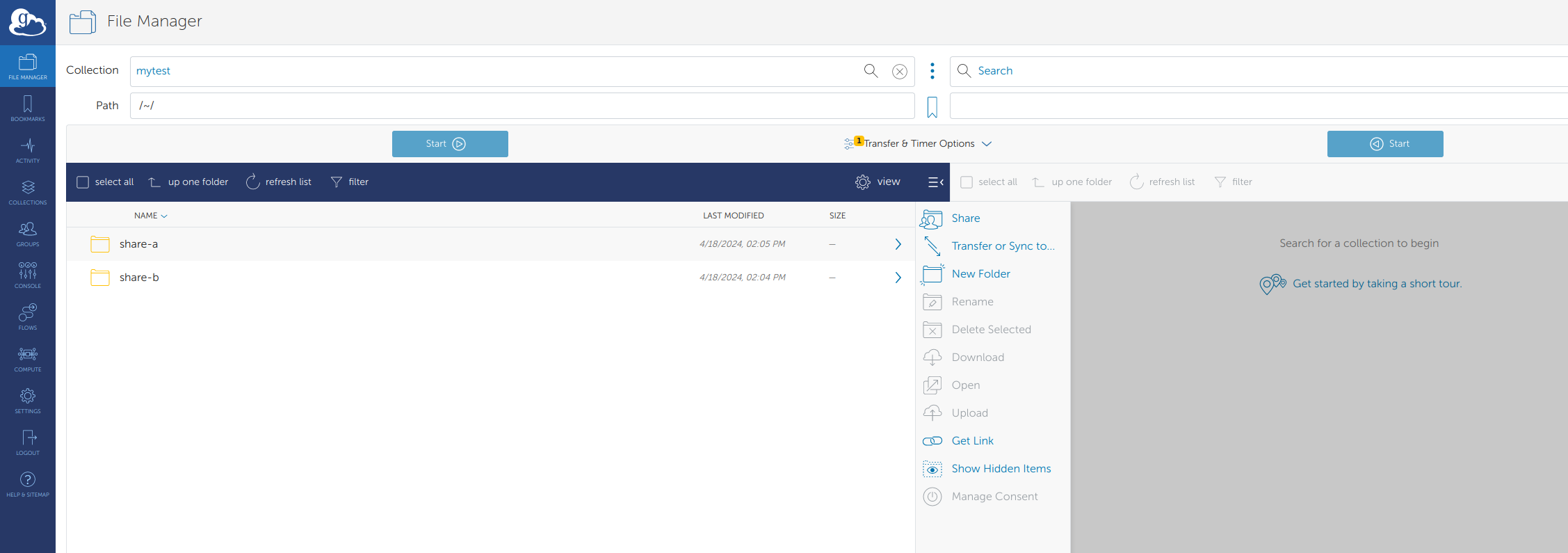 Globus Web APP